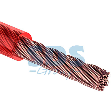 Кабель Power Cable 1х16мм², красный, d 8,5 мм. REXANT (в бухте 50 м) силовой